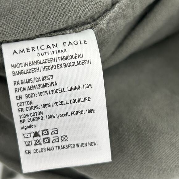 American Eagle Women's Army Green Military Style Cotton Jacket Size Small. - Picture 7 of 14